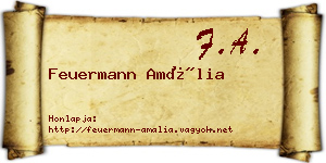 Feuermann Amália névjegykártya